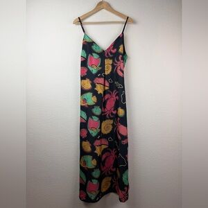 Kenny Flowers Silk Tropical Hawaii Slip Dress